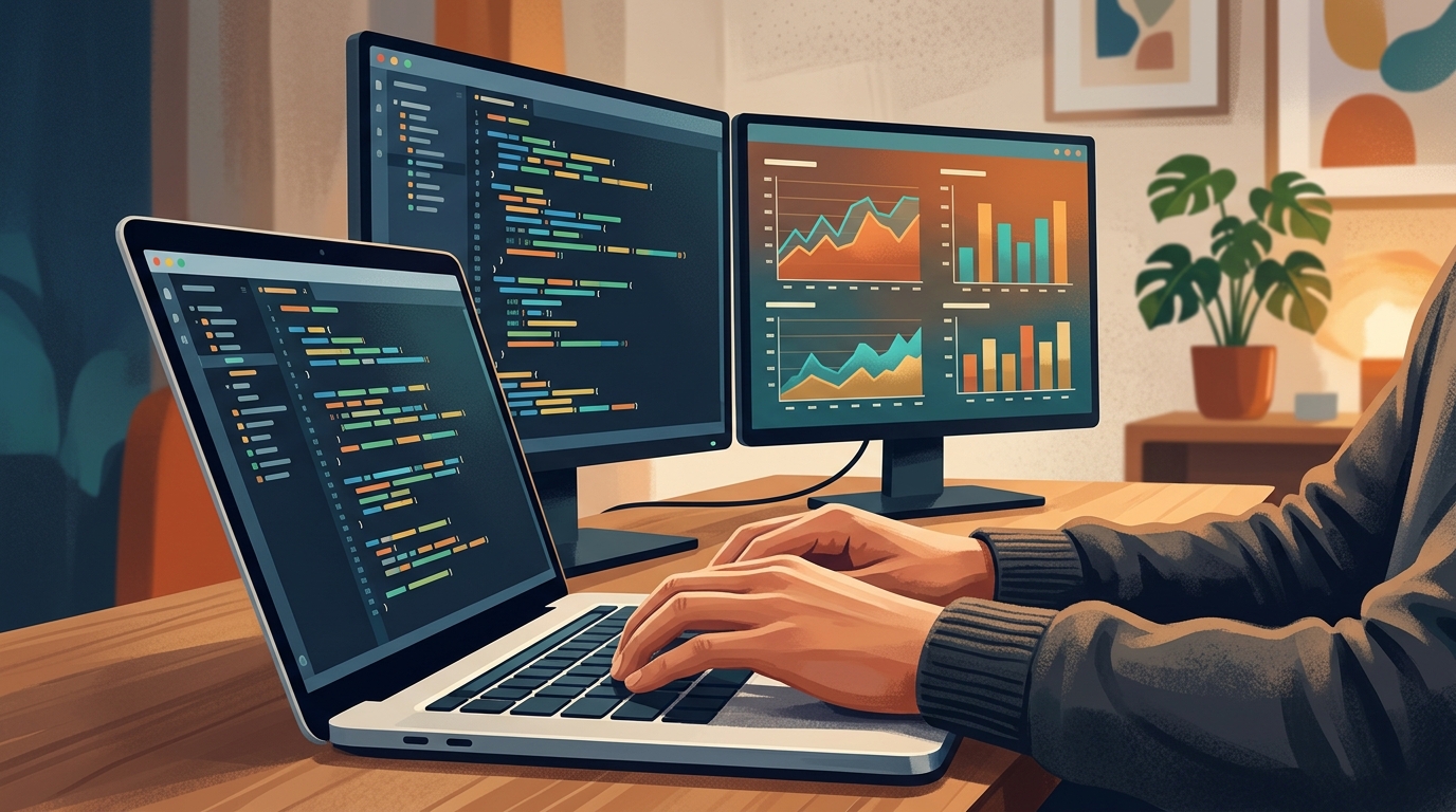 מפתח ישראלי בודק ביצועי MiniMax M2.7 מול GPT-4 דרך ממשק API על מחשב נייד