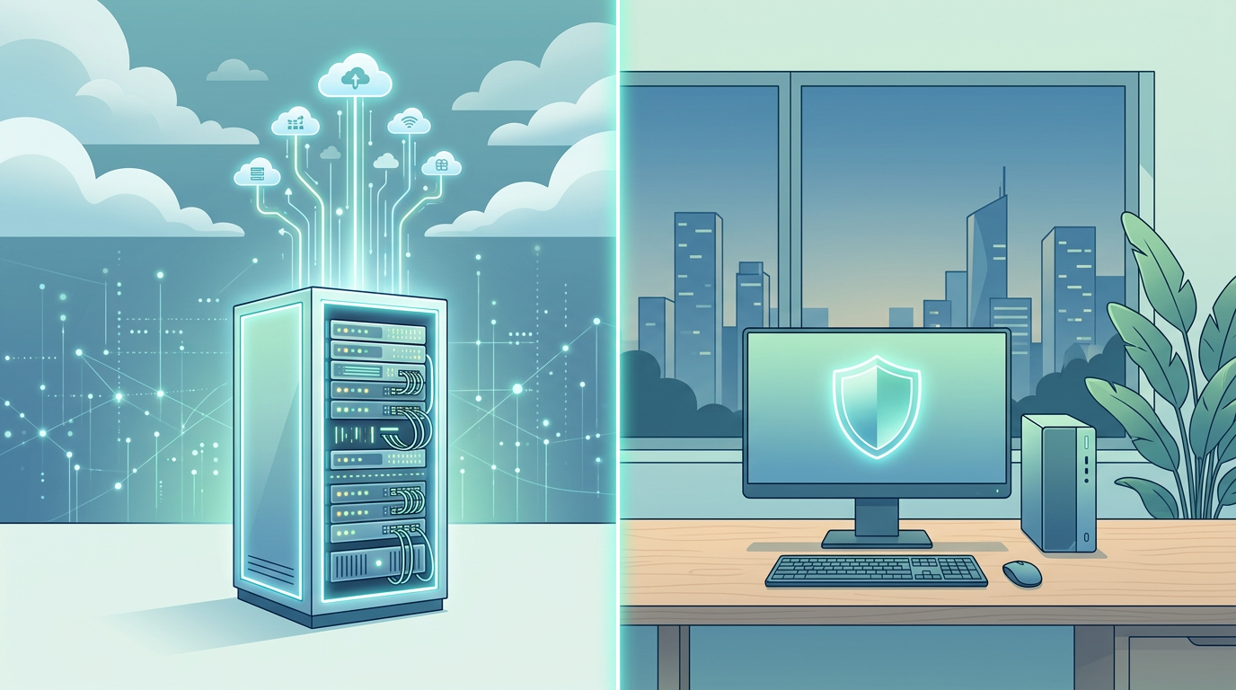 השוואה בין מודל LLM מקומי על מחשב לבין שירות ענן עם שרתים מרוחקים